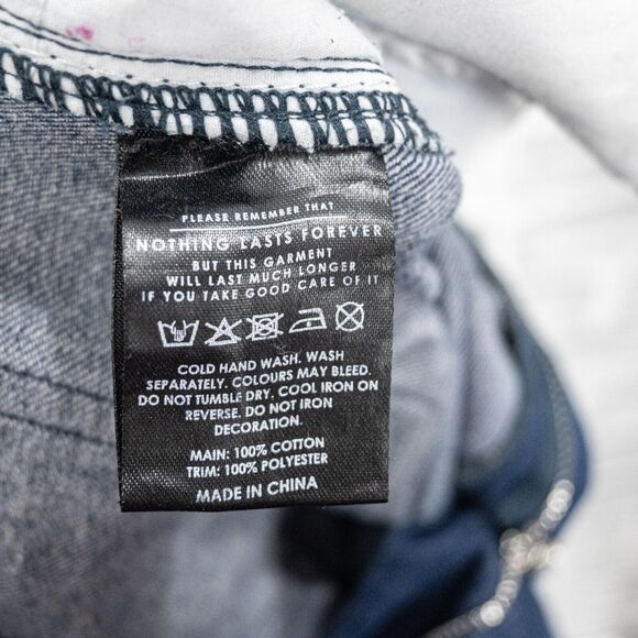 LAZY OAF Women's wide leg Pink Hearts Cut out Denim Jeans Size 26 - Picture 7 of 11